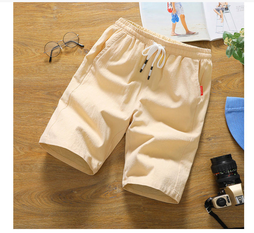 Men's Pants Summer Cotton And Linen Casual Loose Shorts