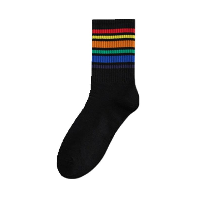 Trendy Pure Cotton Mid-calf Length Socks