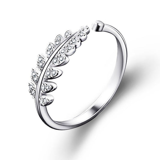 Woman Jewelry Fashion Simple Design Leaf Ring