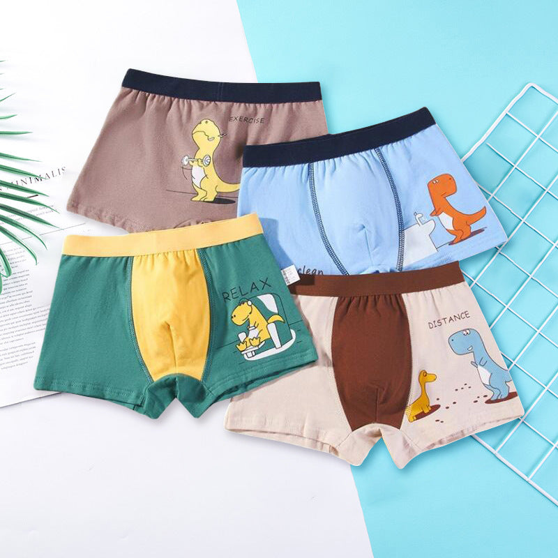 Boys' Flat Corner Fine Shuttle Cotton Underwear