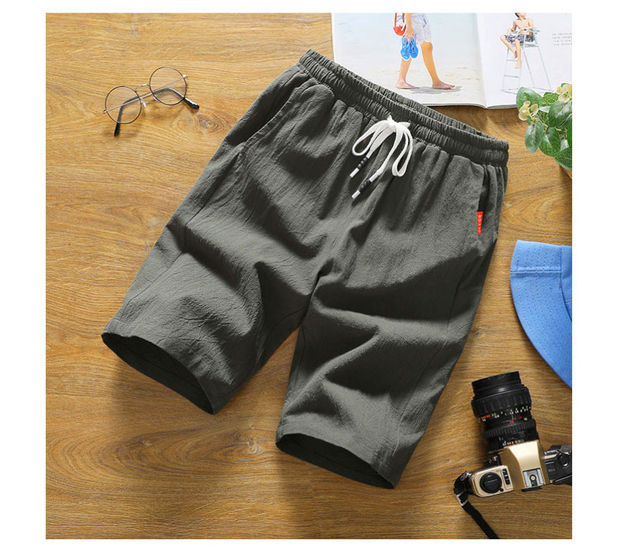 Men's Pants Summer Cotton And Linen Casual Loose Shorts