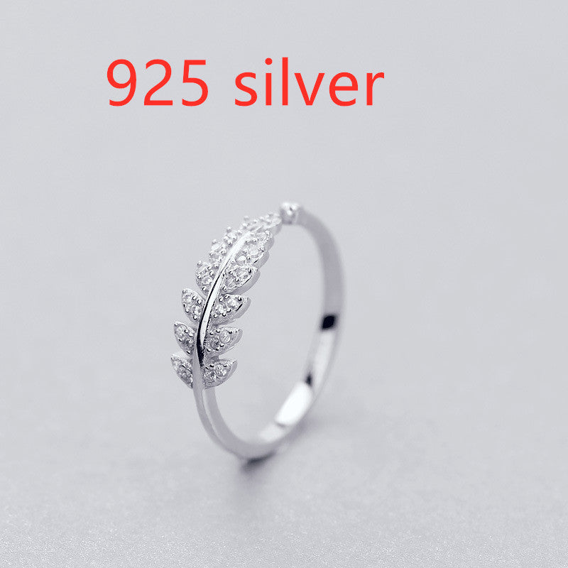 Woman Jewelry Fashion Simple Design Leaf Ring