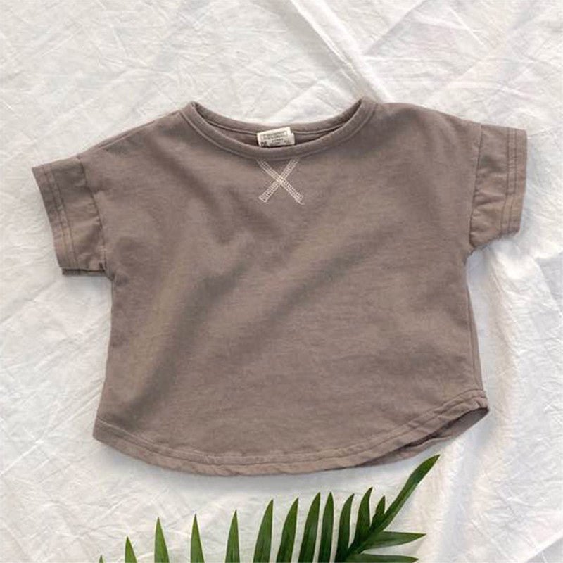 Summer Baby Children's Clothing Simple Short-sleeved T-shirt