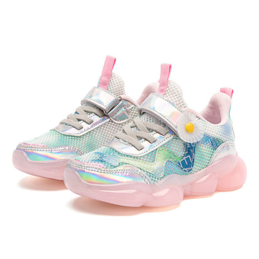 Girls Shoes Single Mesh Hollow Sneakers