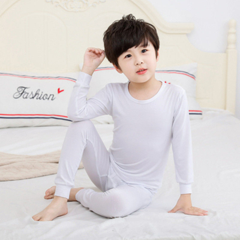 Boys And Girls Modal Autumn Clothes And Long Trousers Underwear Set