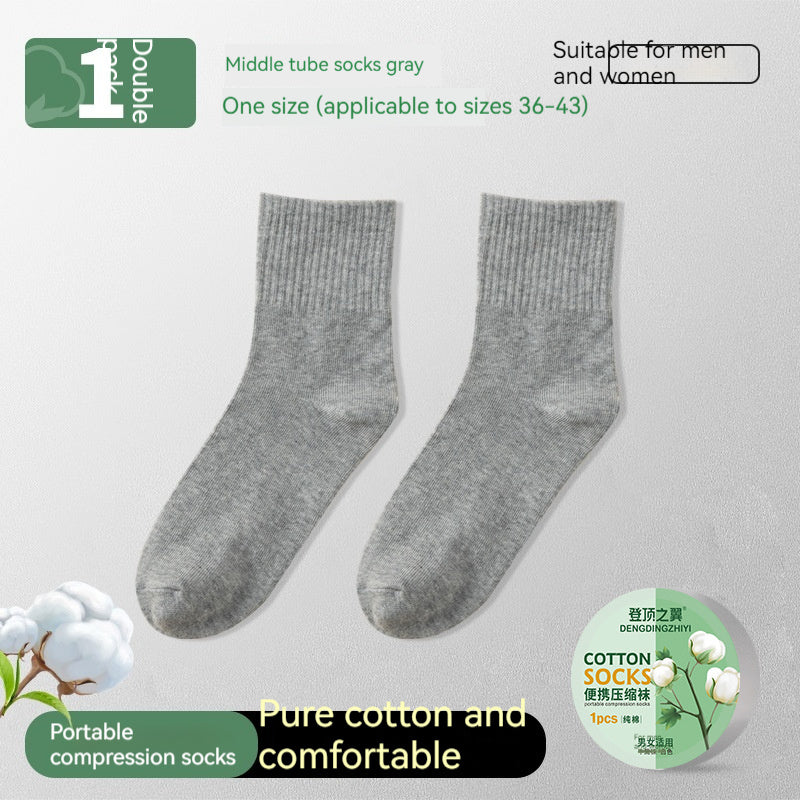 Disposable Pure Cotton Compression Socks