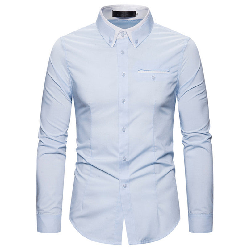 Casual Slim Fit Plus Size Long Sleeve Shirt