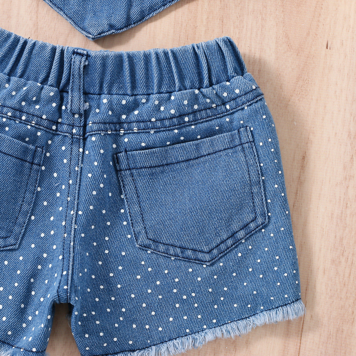 Girls' Tops Denim Shorts Suit