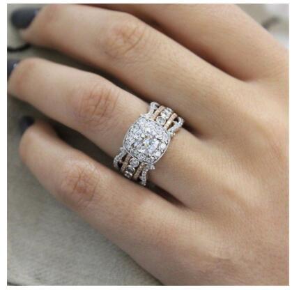 Modyle High Quality Rose Gold Silver Ring for Woman