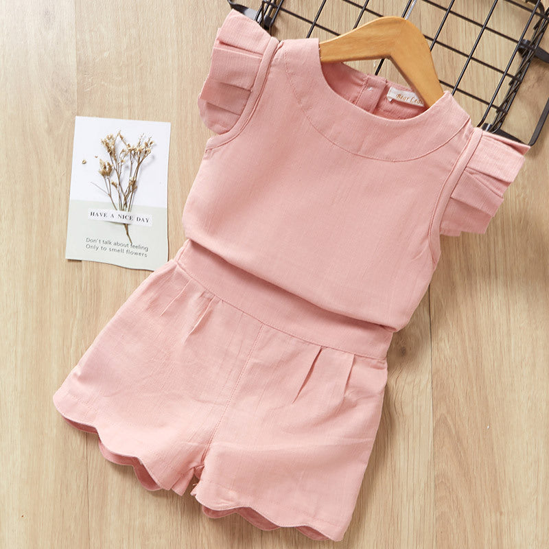 Kids Girls Clothes New Short Sleeve T-Shirt Pants Dress