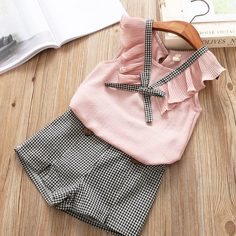 Kids Girls Clothes New Short Sleeve T-Shirt Pants Dress