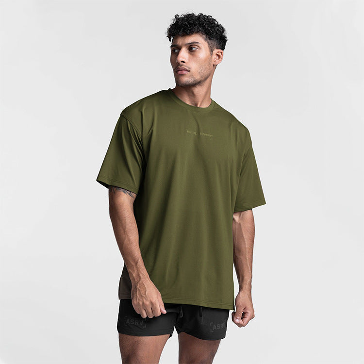 T-shirt Solid Color Sweat-absorbent Breathable Sports Bottoming Shirt