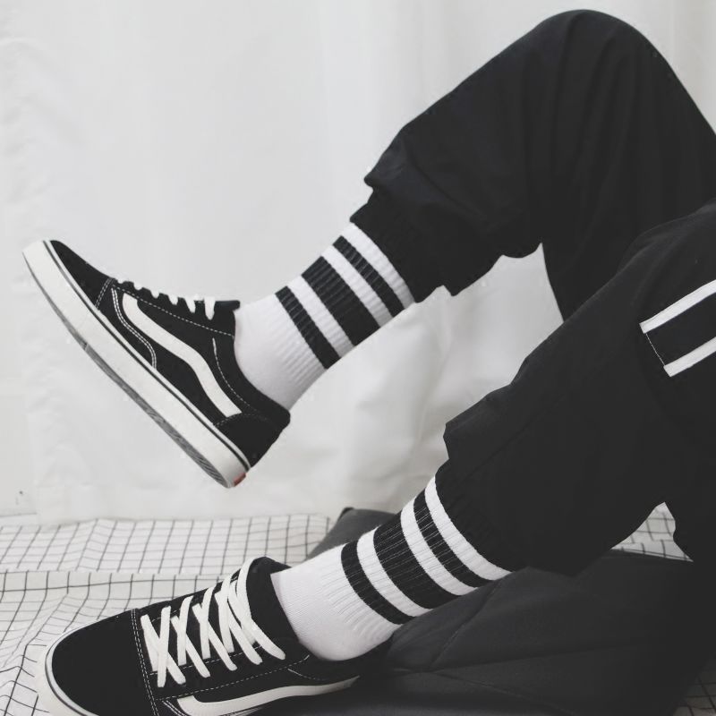 Trendy Pure Cotton Mid-calf Length Socks