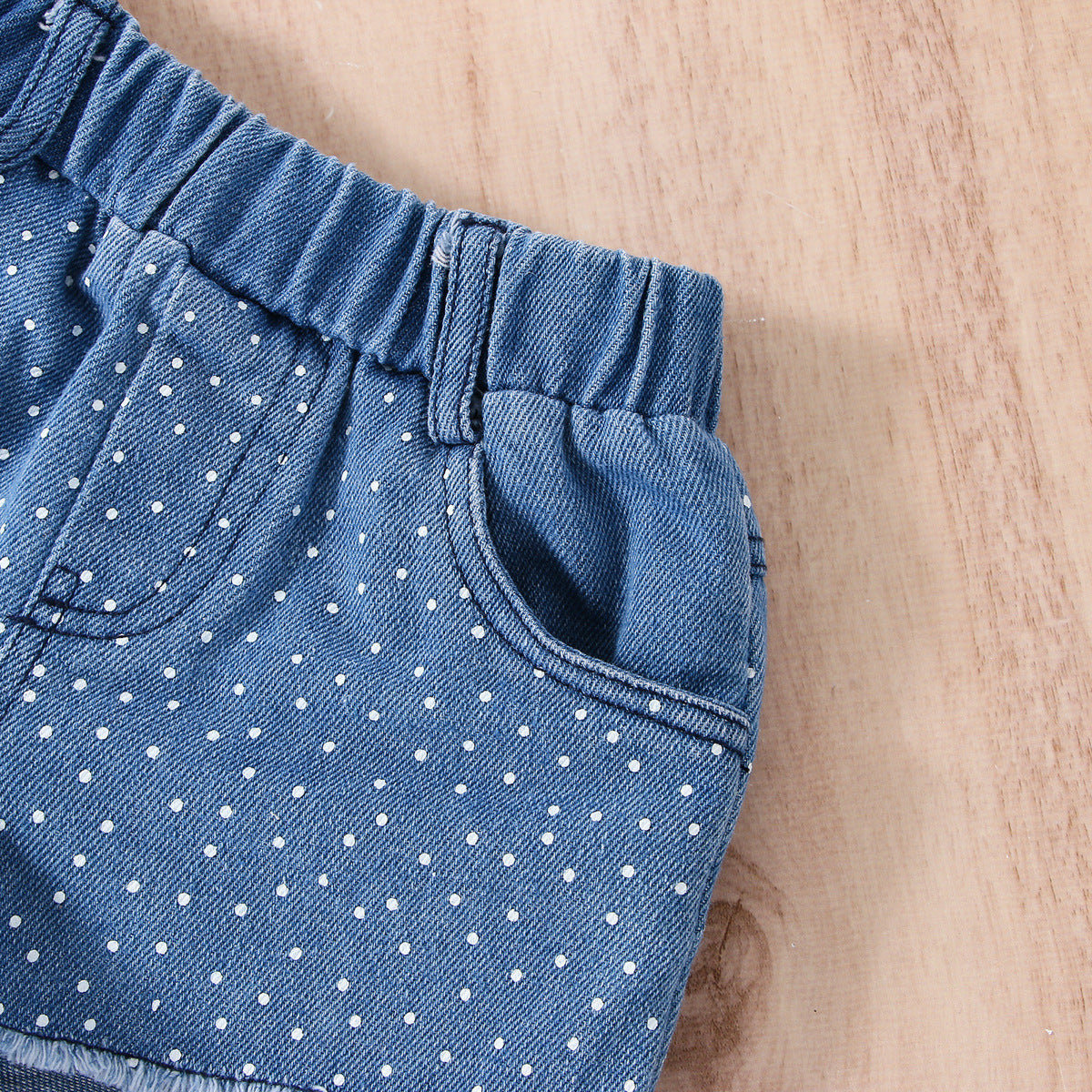 Girls' Tops Denim Shorts Suit