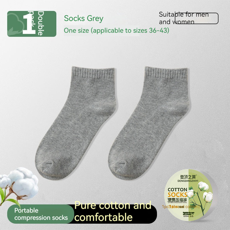 Disposable Pure Cotton Compression Socks