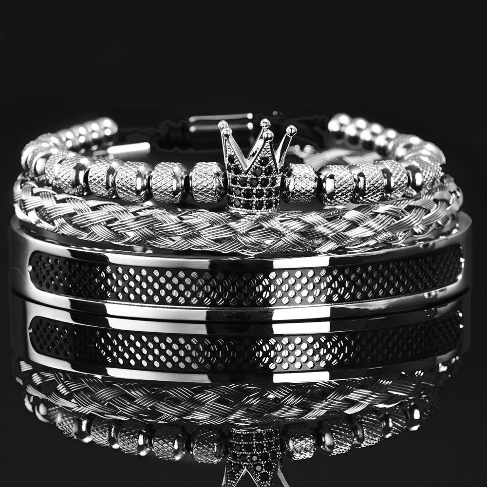 Boys Stainless Steel C Bracelet