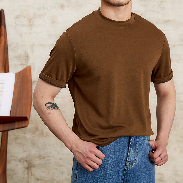 Summer Skin-friendly Soft Glutinous Draping Short Sleeve