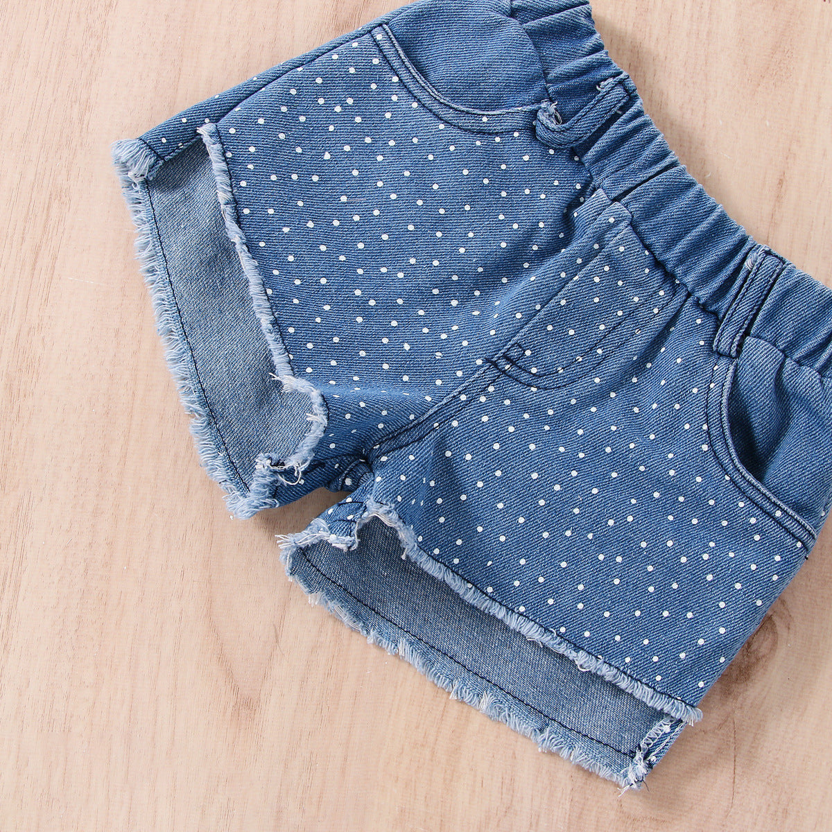 Girls' Tops Denim Shorts Suit