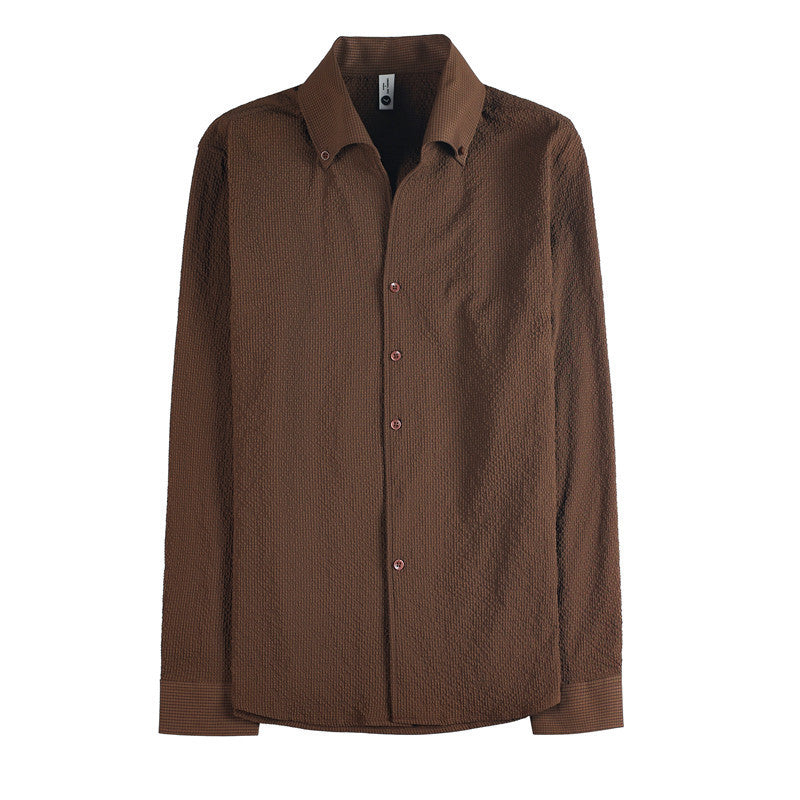 British Style Spring Men's Long Sleeve Shirt