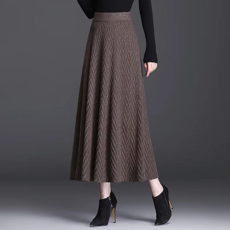 French Style Retro Elegant Knitted Skirt