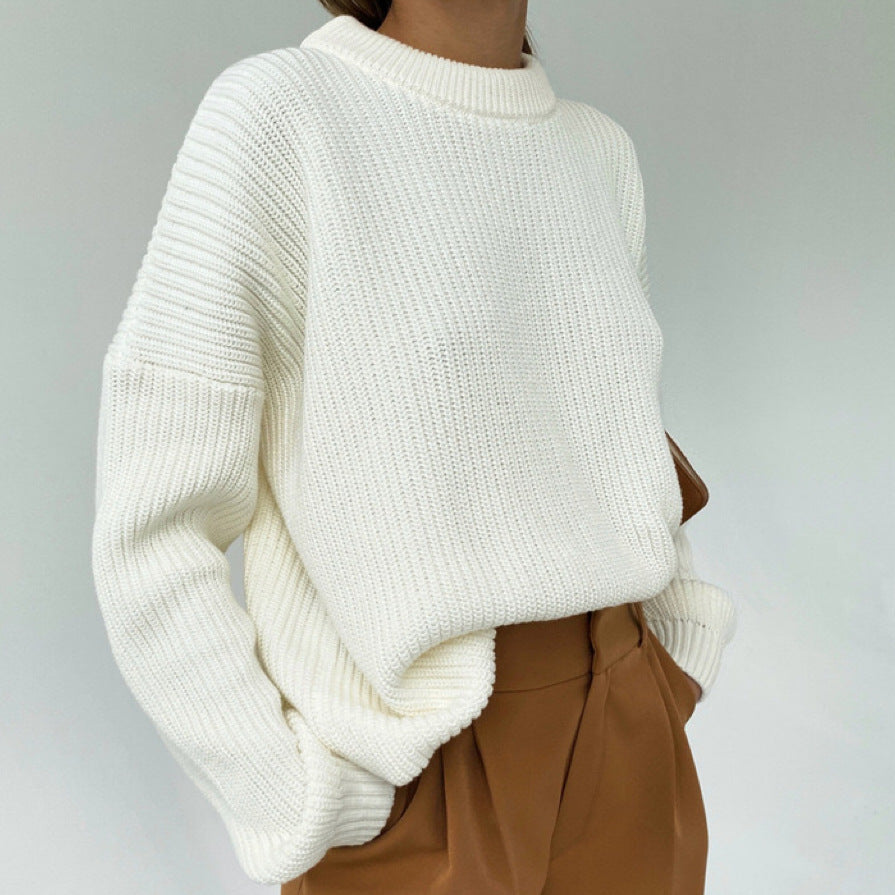 Loose Long Sleeve Idle Style Sweater For Women