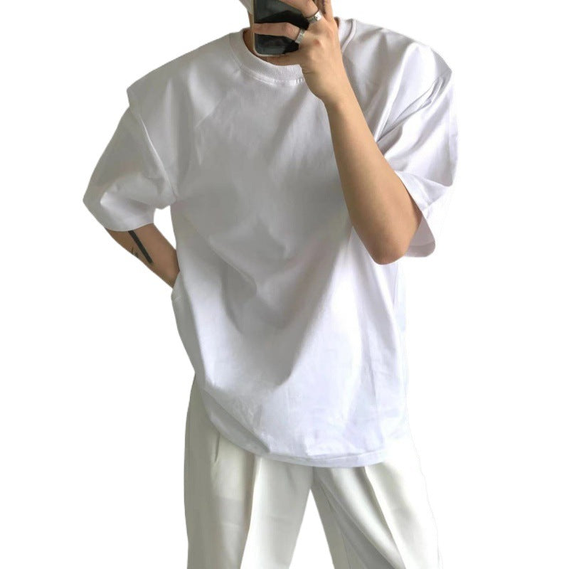 Loose Round Neck White Inner Half Sleeve Bottoming Shirt Top