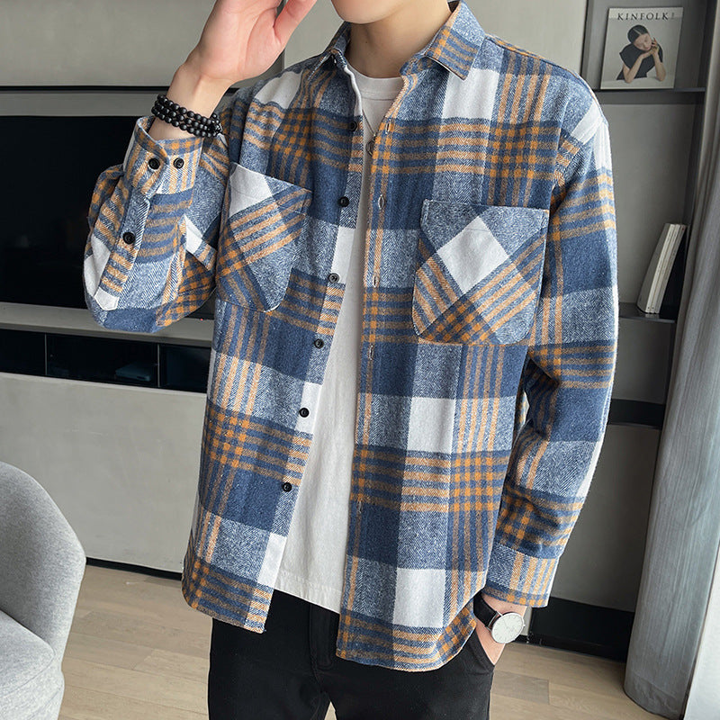 Men's Versatile Casual Loose Brushed Soft Shirt Coat