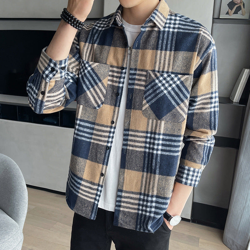 Men's Versatile Casual Loose Brushed Soft Shirt Coat