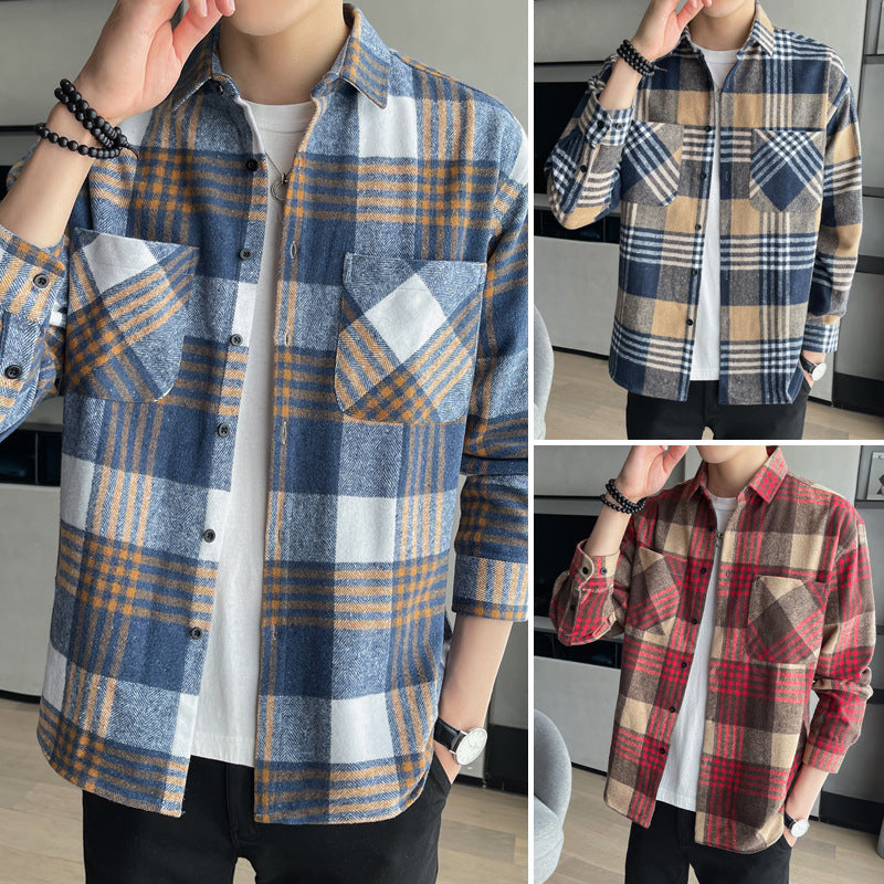 Men's Versatile Casual Loose Brushed Soft Shirt Coat