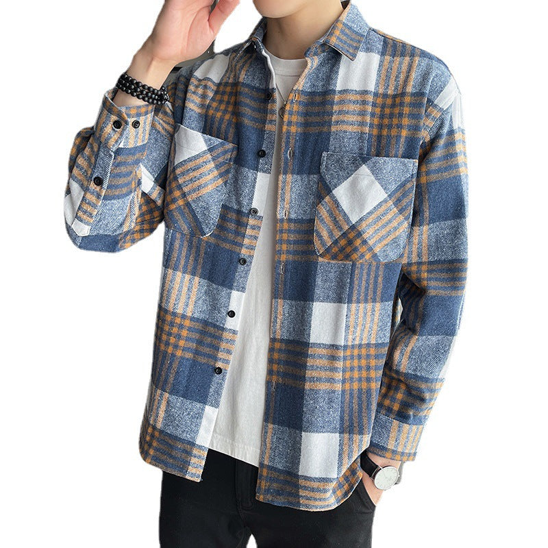 Men's Versatile Casual Loose Brushed Soft Shirt Coat