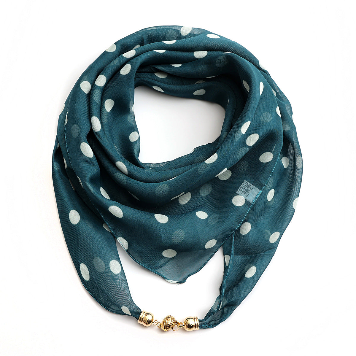 Women's Scarf Golden Ball Floral Chiffon