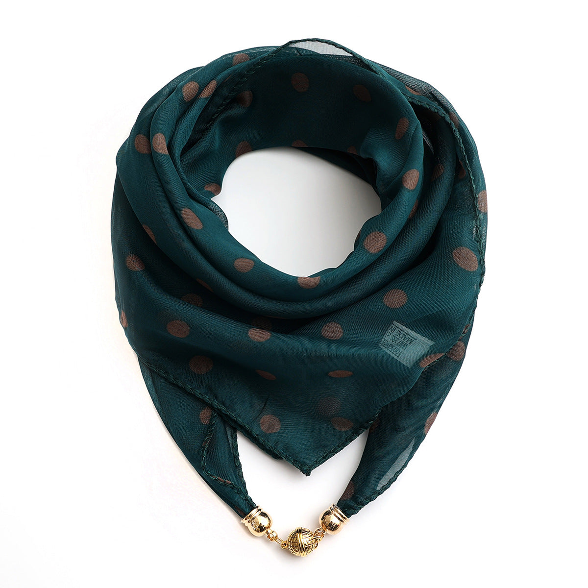 Women's Scarf Golden Ball Floral Chiffon