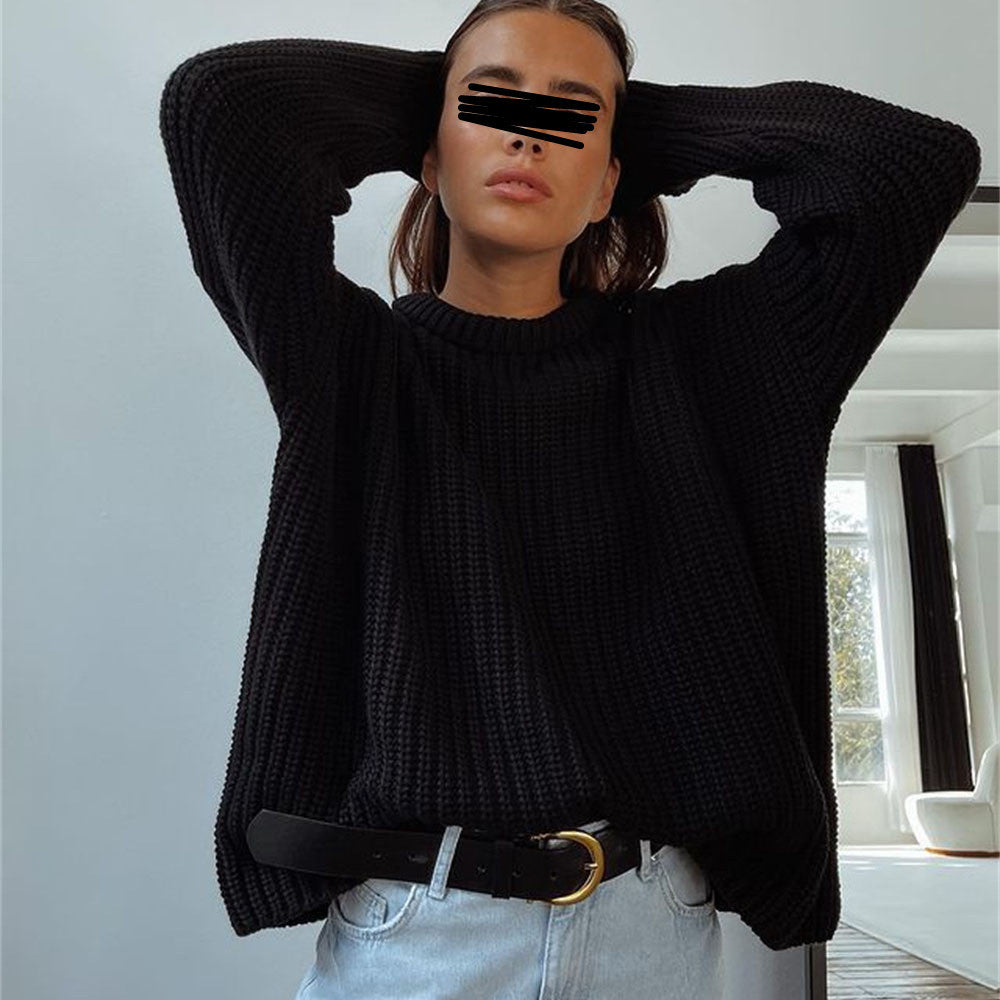 Loose Long Sleeve Idle Style Sweater For Women