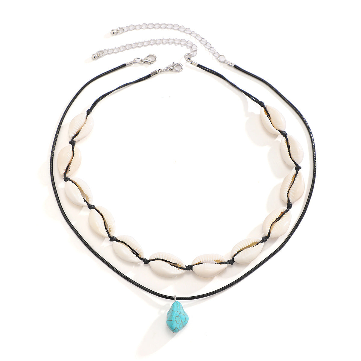 Shell Irregular Turquoise Necklace For Men