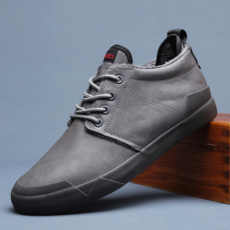 Fashion lace-up leather casual shoes