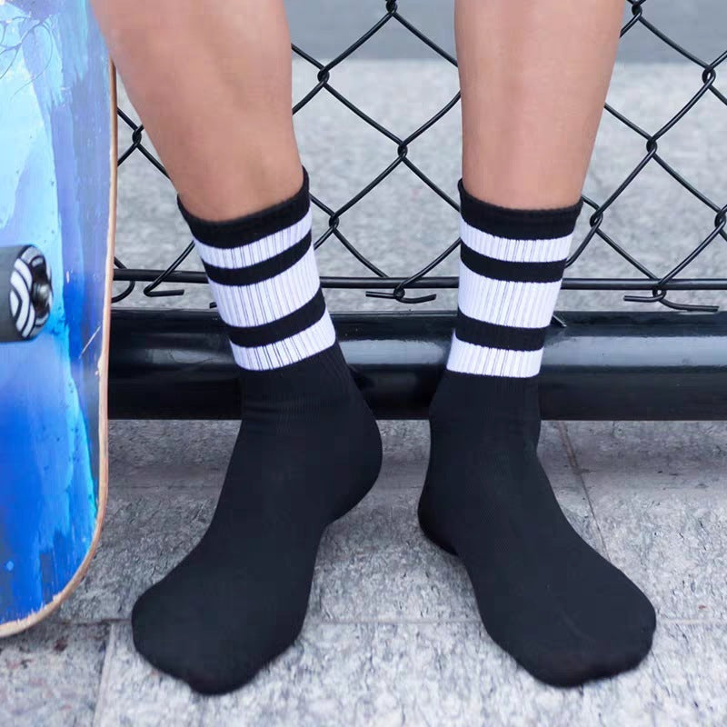 Trendy Pure Cotton Mid-calf Length Socks