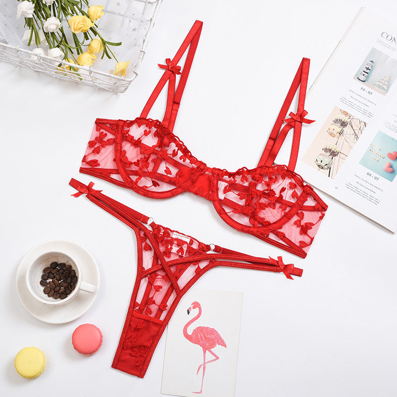 Set Exotic Clothing Embroidered Underwear Women's Set