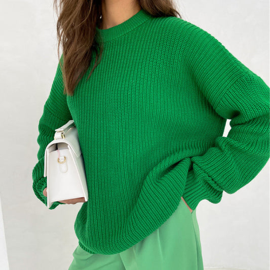 Loose Long Sleeve Idle Style Sweater For Women