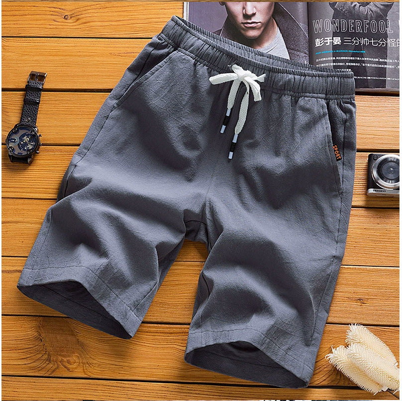 Men's Pants Summer Cotton And Linen Casual Loose Shorts