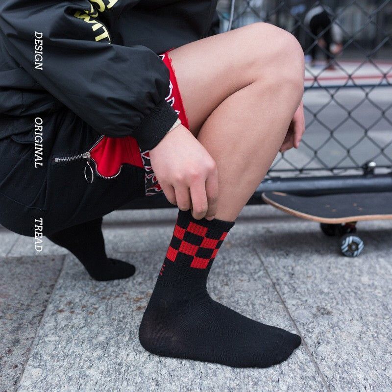 Trendy Pure Cotton Mid-calf Length Socks