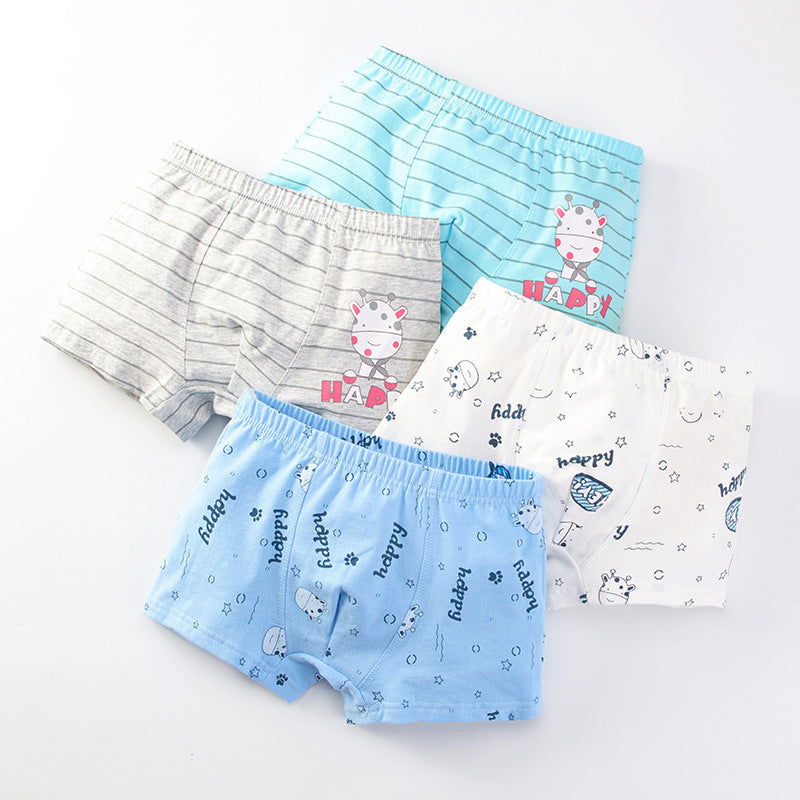 Boys' Flat Corner Fine Shuttle Cotton Underwear