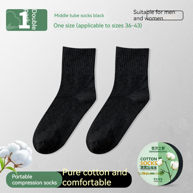 Disposable Pure Cotton Compression Socks