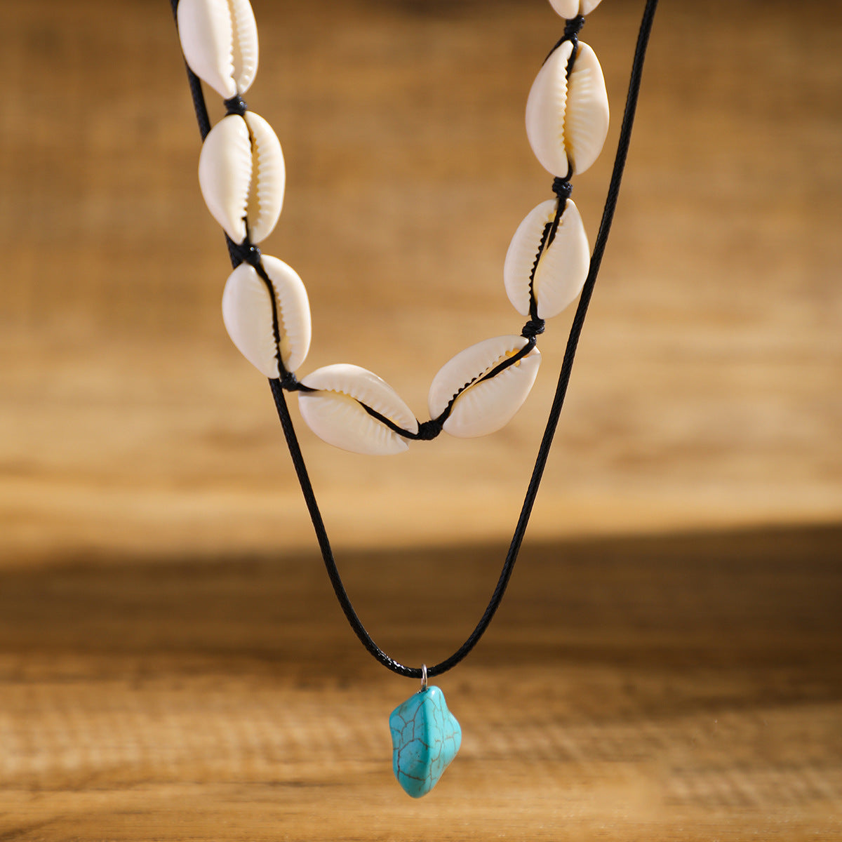 Shell Irregular Turquoise Necklace For Men