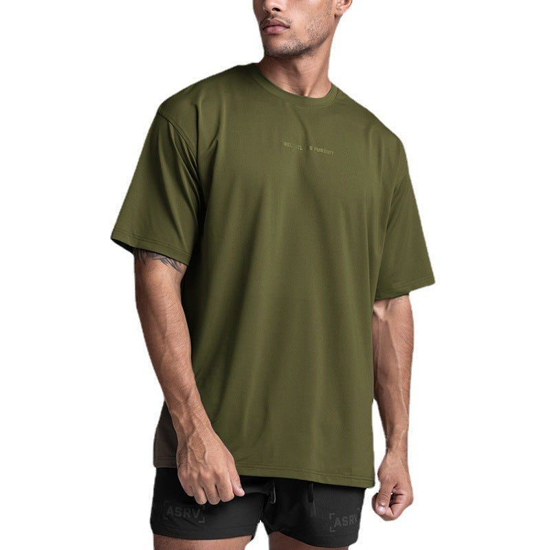 T-shirt Solid Color Sweat-absorbent Breathable Sports Bottoming Shirt