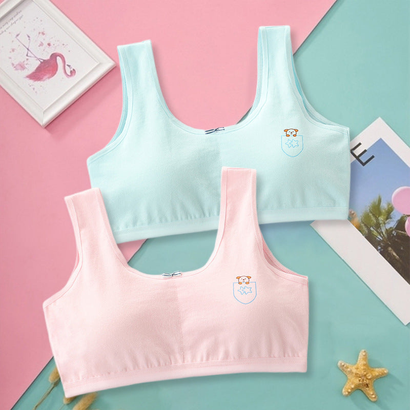 Primary Student Vest Female Junior Underwear Pure Cotton Bra