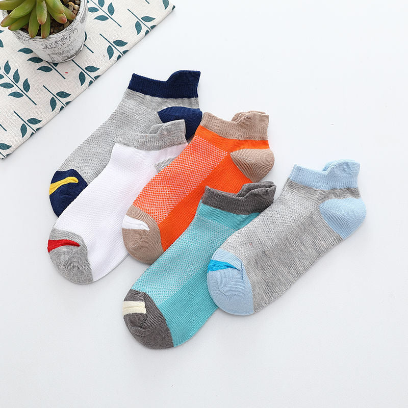 Children's Thin Socks Mesh Breathable Boys' Thin Cotton Socks