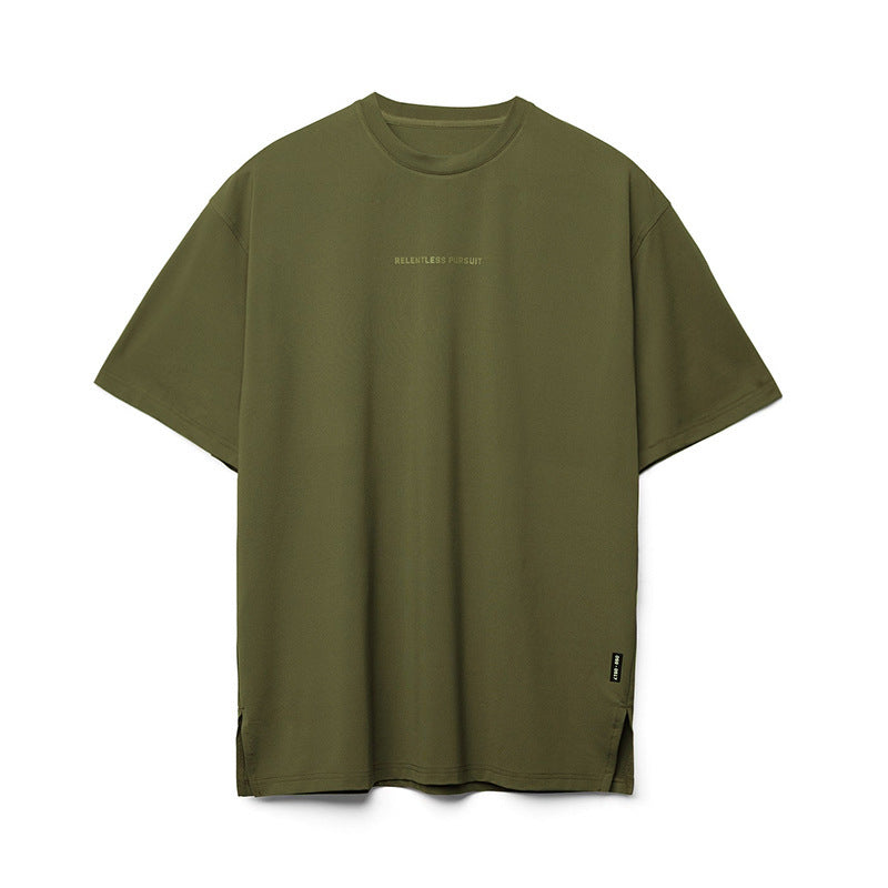 T-shirt Solid Color Sweat-absorbent Breathable Sports Bottoming Shirt