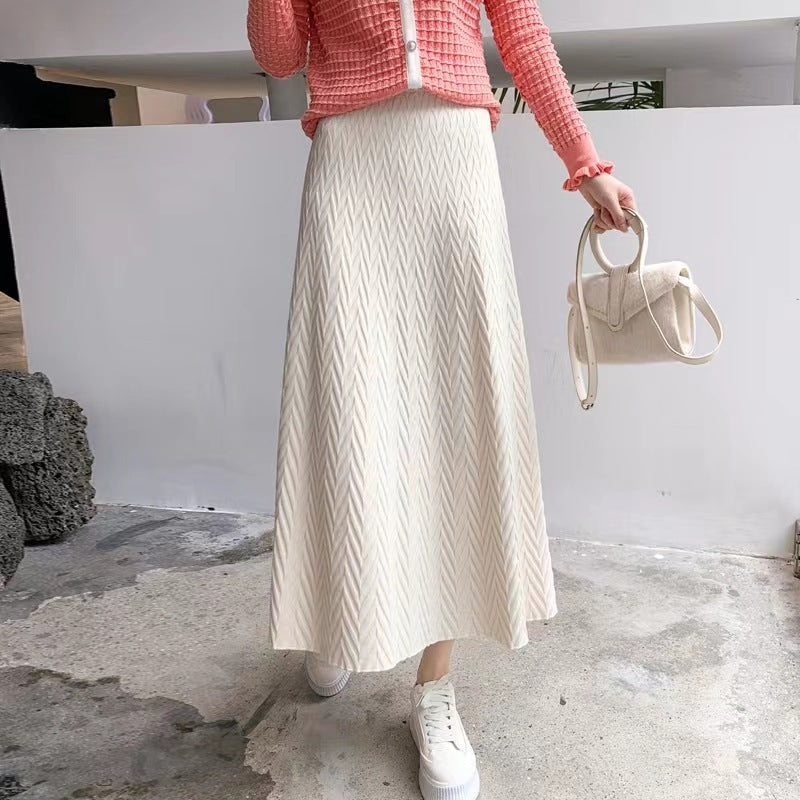 French Style Retro Elegant Knitted Skirt