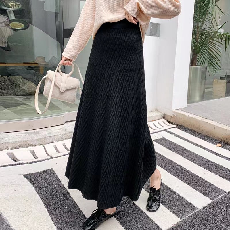 French Style Retro Elegant Knitted Skirt