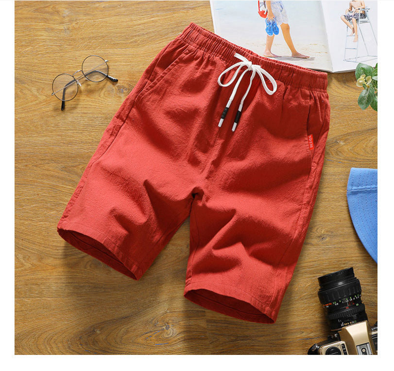 Men's Pants Summer Cotton And Linen Casual Loose Shorts